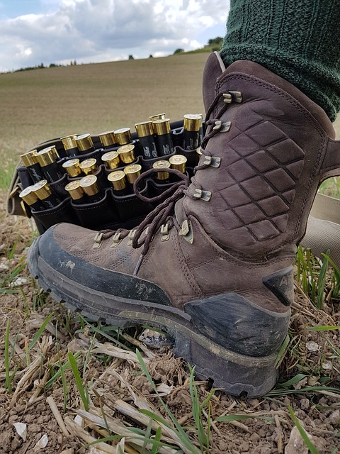 Combat shoes and a lot bullets