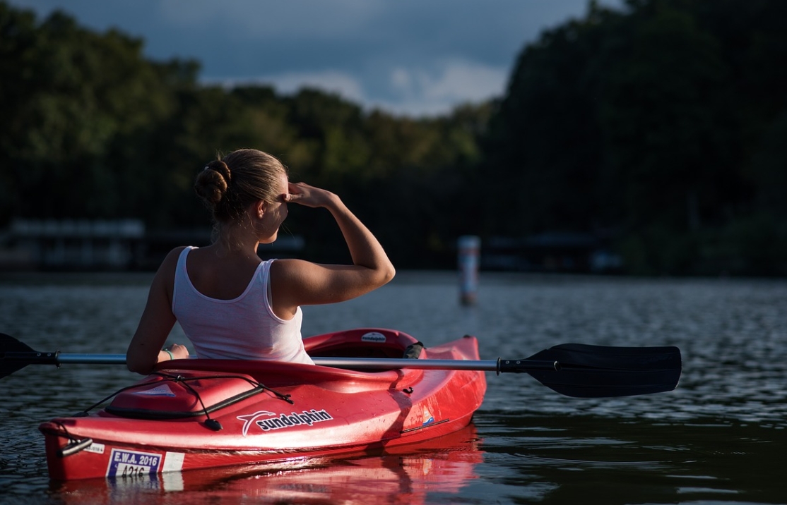 using inflatable canoe